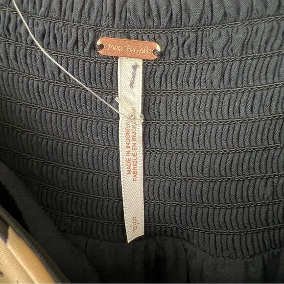 Free People Floral Bow Front Babydoll Mini Dress Empire Waist Coquette Y2K Sz S - Picture 4 of 13